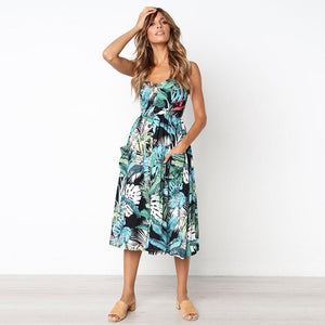 Cute Print Spaghetti Strap Sundress